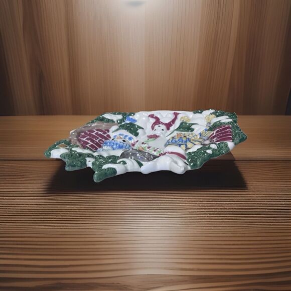 Fitz And Floyd “The Flurries Snowmen” Christmas Dish or Wall Platter HolidaDecor - Picture 11 of 16